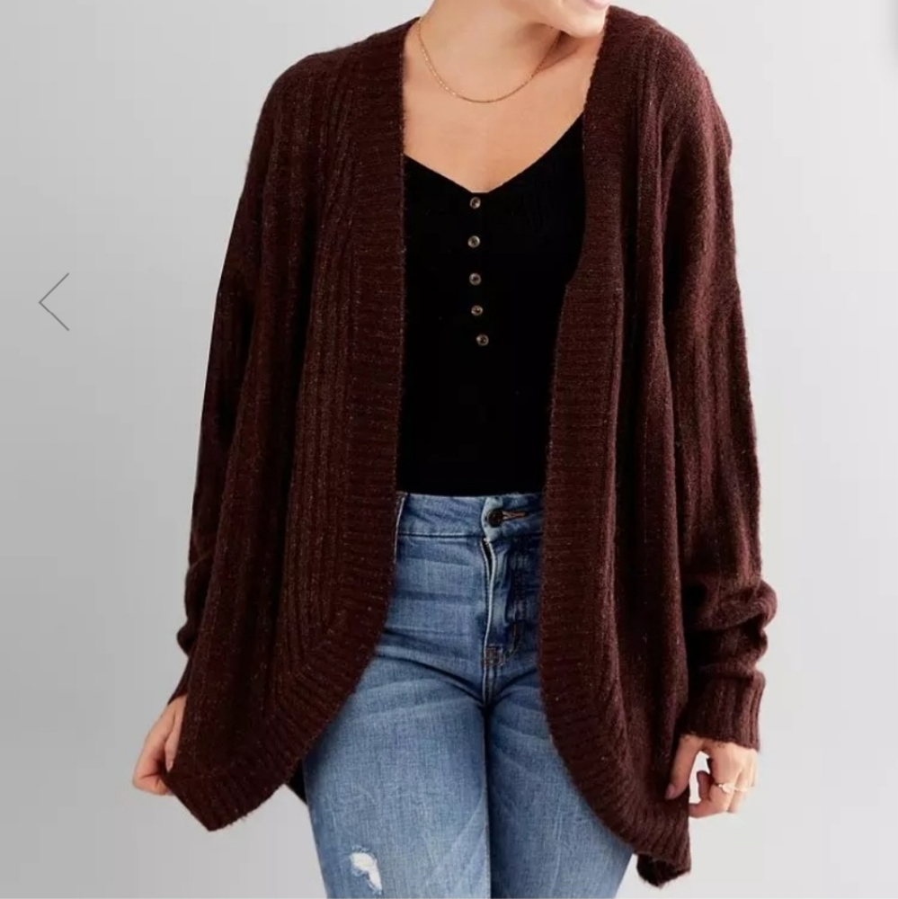 Moss Yarn Cardigan Sweater